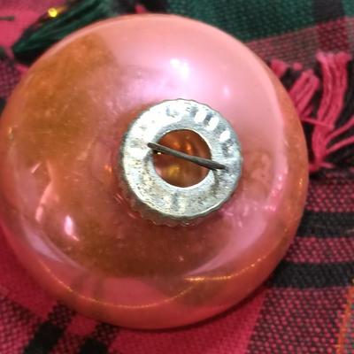 Variety of pink tones glass ornaments - Made in USA - Shiny Brite
