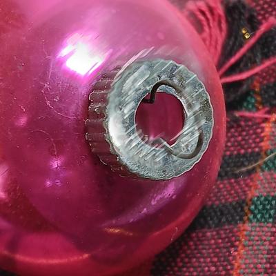 Variety of pink tones glass ornaments - Made in USA - Shiny Brite