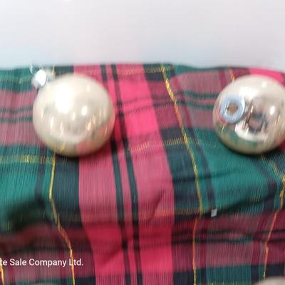 Unique Silver vintage ornaments - these have color under the silver