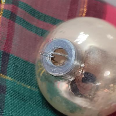 Unique Silver vintage ornaments - these have color under the silver