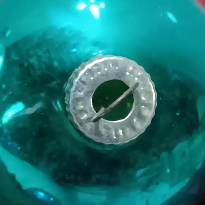 Light blue glass Christmas ornaments - Made in USA - Shiny Brite