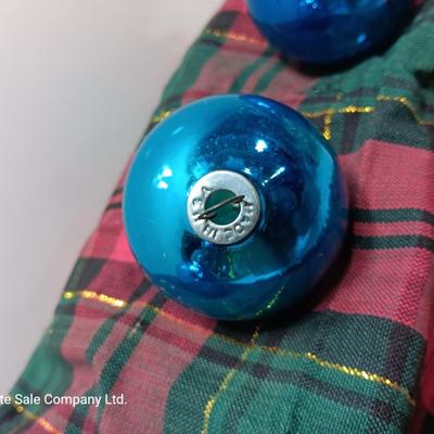 Blue glass Ornaments - Made in USA - Western Germany - Shiny Brite