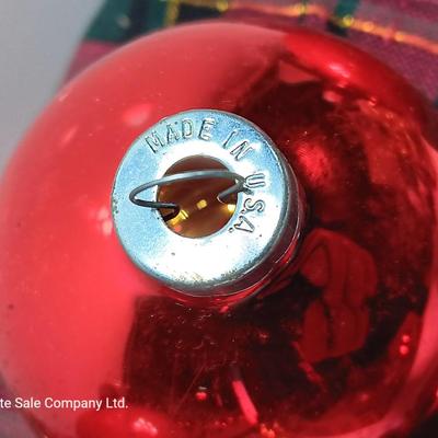 Red glass ornaments - made in USA - Shiny Brites