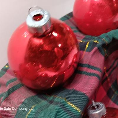Red glass ornaments - made in USA - Shiny Brites