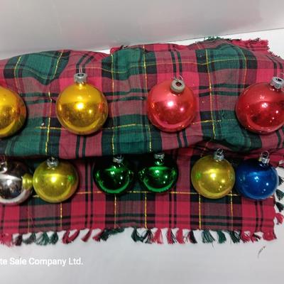 Multiple colored glass ornaments - Made in USA - Shiny Brite