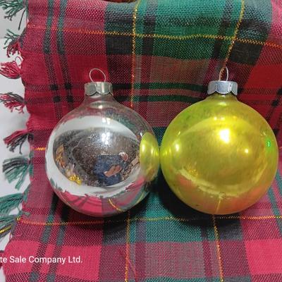 Multiple colored glass ornaments - Made in USA - Shiny Brite