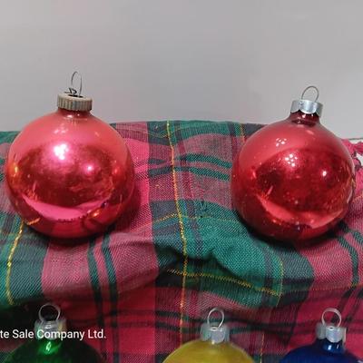 Multiple colored glass ornaments - Made in USA - Shiny Brite