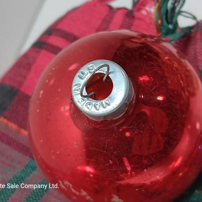 Multiple colored glass ornaments - Made in USA - Shiny Brite