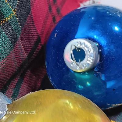 Multiple colored glass ornaments - Made in USA - Shiny Brite