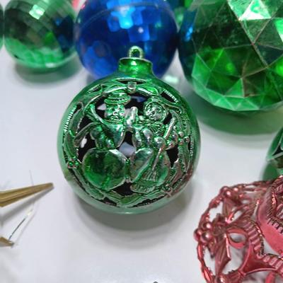 Plastic ornaments- bell - disco balls and stars - Bradford
