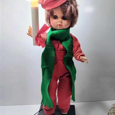 Christmas boy with light up candle