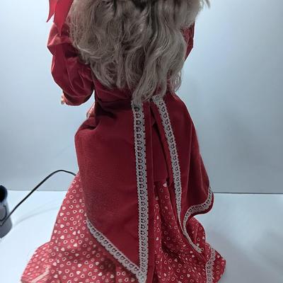 Animated Christmas girl with light up candle