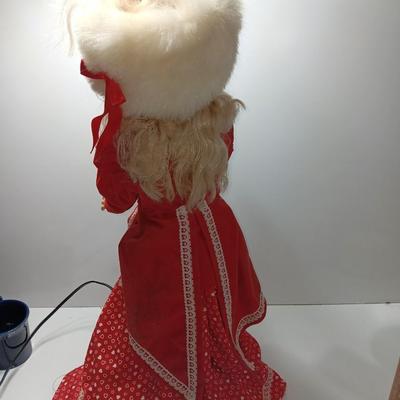 Animated Christmas girl with light up candle
