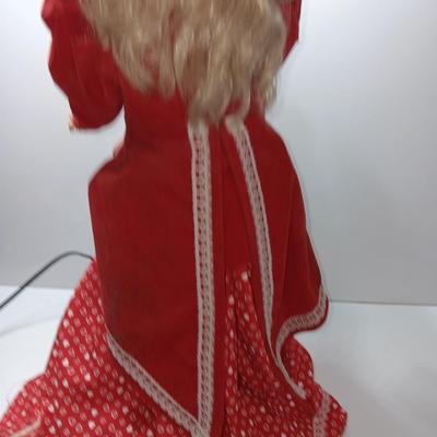 Animated Christmas girl with light up candle