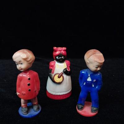 EARLY VINTAGE BOBBLEHEAD BOY & GIRL WITH A TOOTHPICK HOLDER