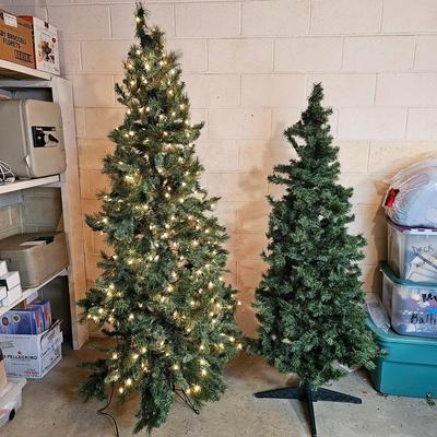 Pair of Slim Christmas Trees  (S1-JS)