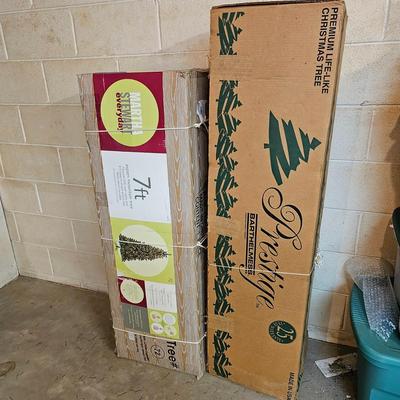 Pair of Slim Christmas Trees  (S1-JS)