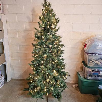 Pair of Slim Christmas Trees  (S1-JS)