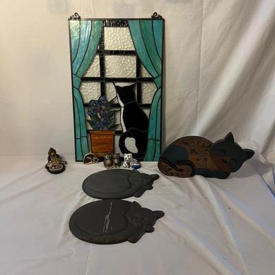 Stained Glass Cat Window Hanging & More (LR-MG)