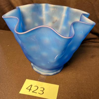 Overlay Glass Handkerchief Vase