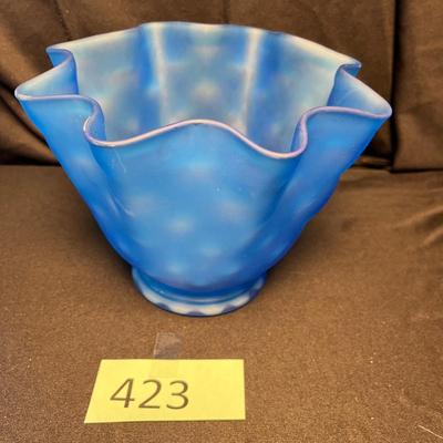 Overlay Glass Handkerchief Vase