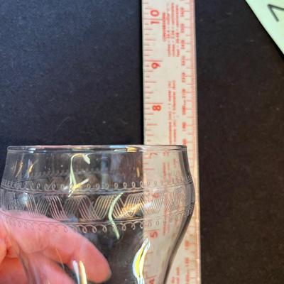 5 Bi-colored Needle etched goblets