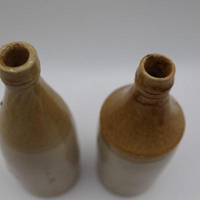 Two (2) Antique Stoneware Bottles