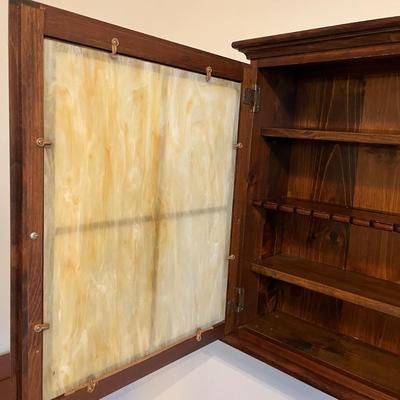 Wall Mounted Cabinet with Glass Front Panels (LR-MG)