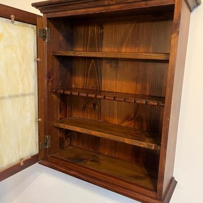 Wall Mounted Cabinet with Glass Front Panels (LR-MG)