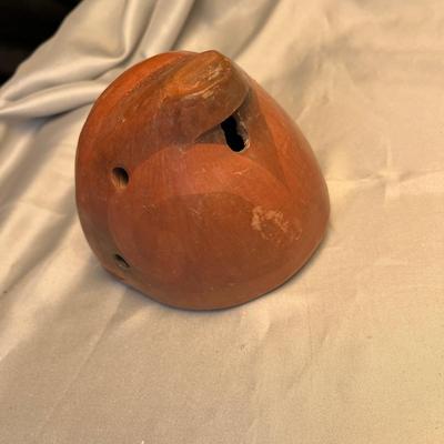 Pottery face sculpture