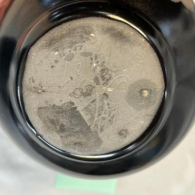 Black on Black Wedding Vase