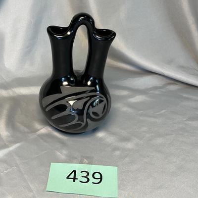 Black on Black Wedding Vase