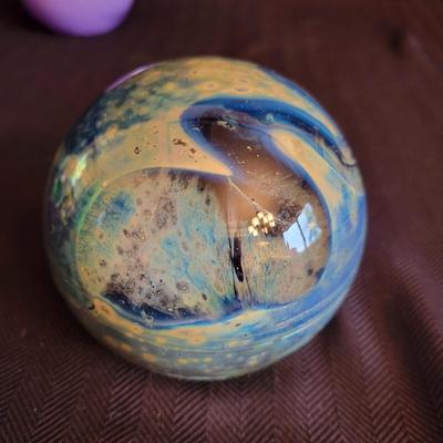 Six Decorative Glass Paperweights (DR-DW)