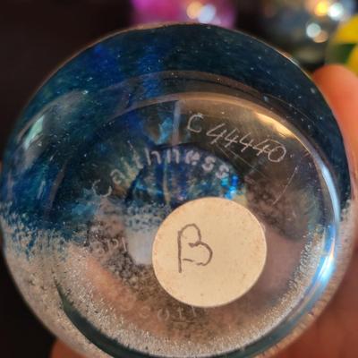 Six Decorative Glass Paperweights (DR-DW)