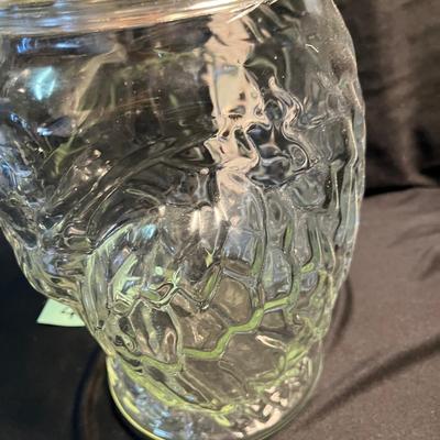 Vintage Libby Glass Owl Crystal Jar