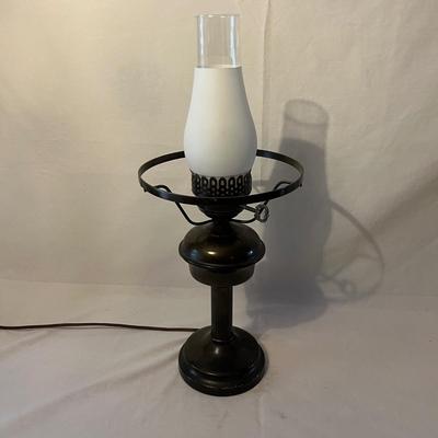 Hurricane Lamp & Side Table (LR-MG)