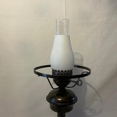 Hurricane Lamp & Side Table (LR-MG)