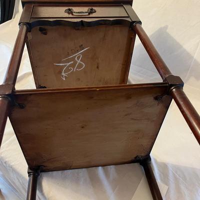 Hurricane Lamp & Side Table (LR-MG)