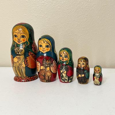 Four (4) Assorted Nesting Doll Sets