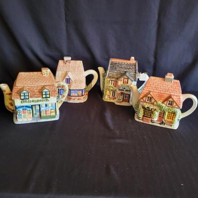 Four Decorative Tea Pots (LR-DW)
