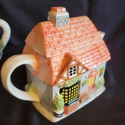 Four Decorative Tea Pots (LR-DW)