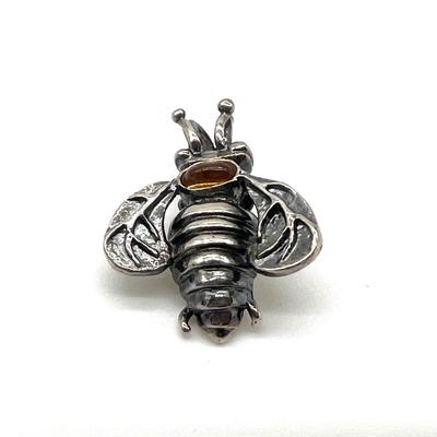 MIGNON FAGET, STERLING, Retired BEE Pendant Honey Citrine