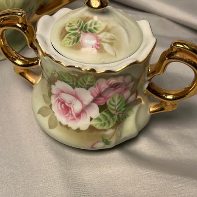 Lefton Roses Tea Set