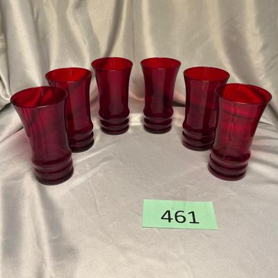 6 Ruby Tumblers