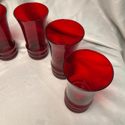 6 Ruby Tumblers
