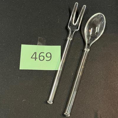 Depression Glass Fork & Spoon