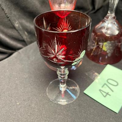 Lot of Ruby & Cranberry Glass