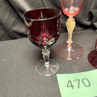 Lot of Ruby & Cranberry Glass