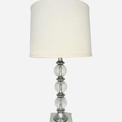 PAIR (2) Crystal Ball Table Lamps