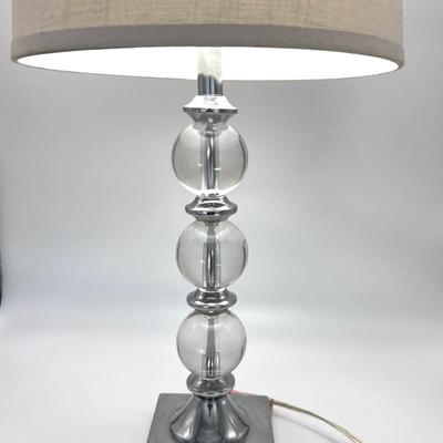 PAIR (2) Crystal Ball Table Lamps